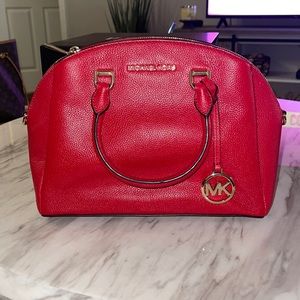 Michael Kors Bright Red Dome satchel